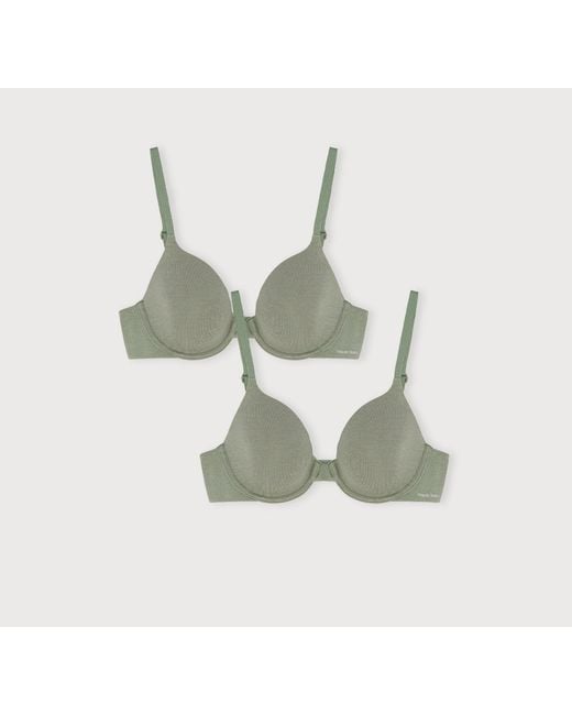 Organic Basics Green Core Full Coverage Bra 2-Pack