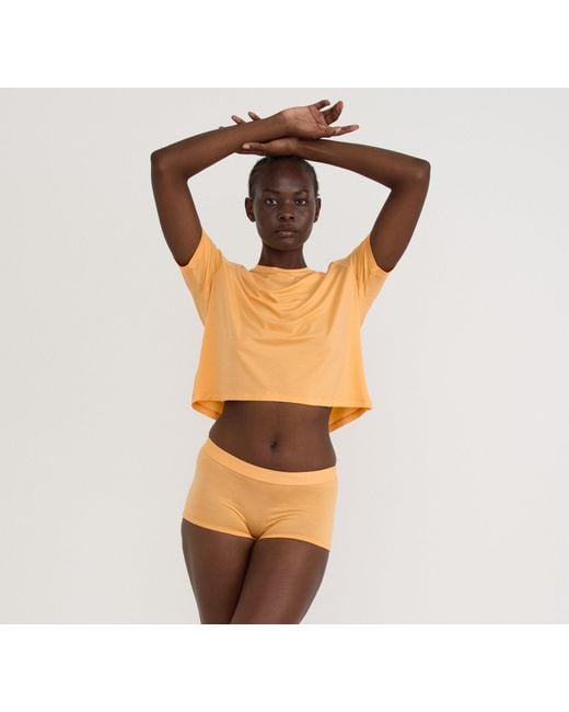 Organic Basics Orange Soft Touch Boxy Tee