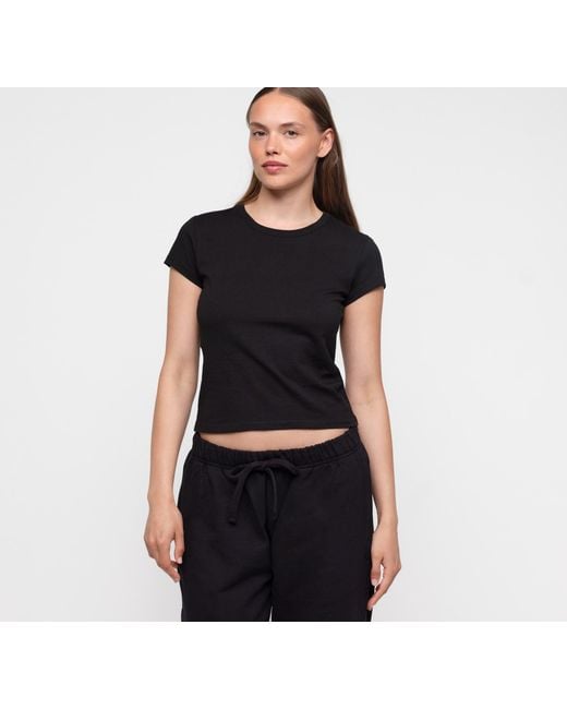 Organic Basics Black True Heavy Mini Tee