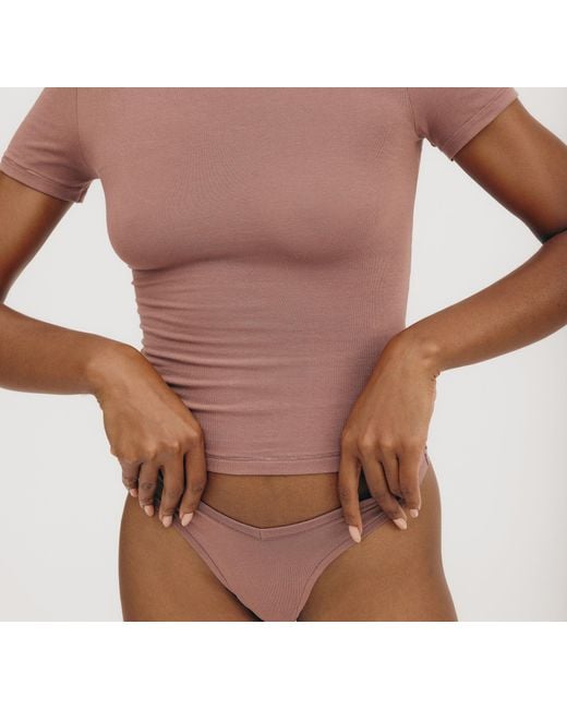 Organic Basics Brown Flex Thong