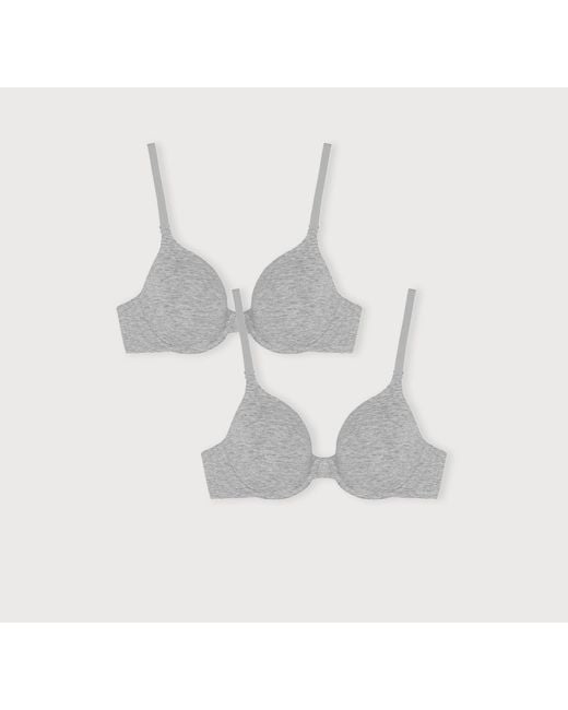 Organic Basics Gray Core Full Coverage Bra 2-Pack