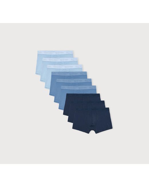 Organic Basics Blue Core Trunks 9-Pack Cloudy Stone Midnight for men