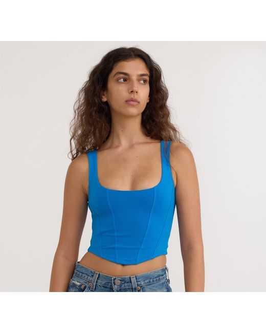 Organic Basics Blue Flex Corset Top