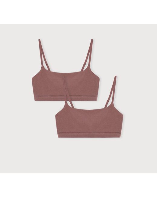 Organic Basics Pink Flex Bralette 2-Pack