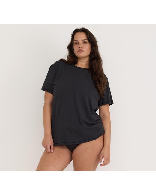 Organic Basics Black Easy Tee