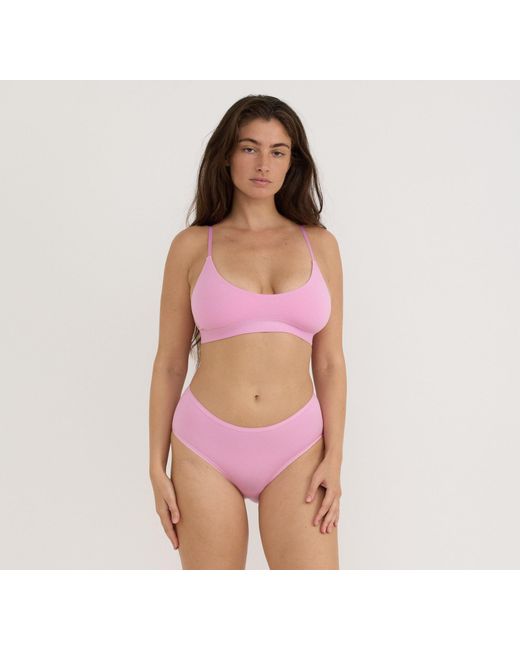 Organic Basics Pink Core Open Back Scoop Bralette