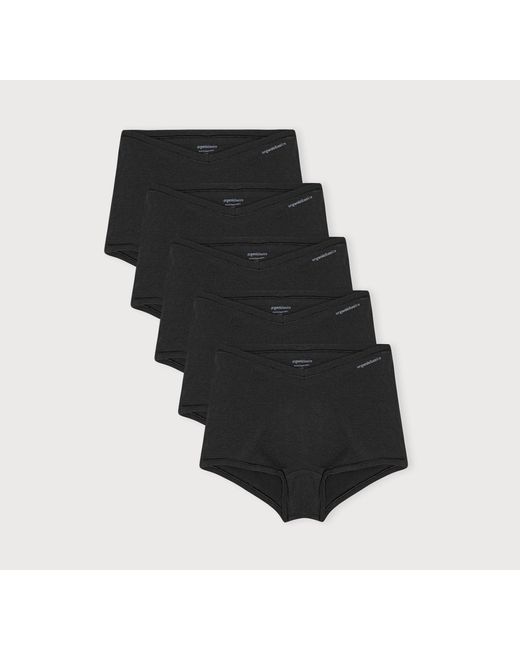 Organic Basics Black Flex Shorty 5-Pack