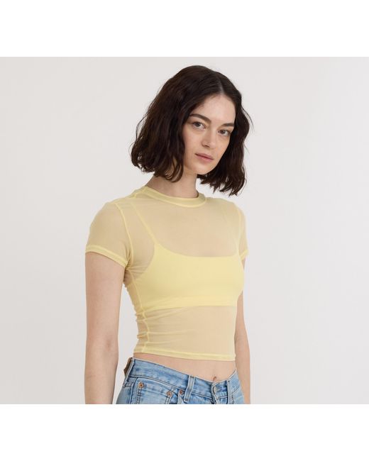 Organic Basics Yellow Mesh Tee