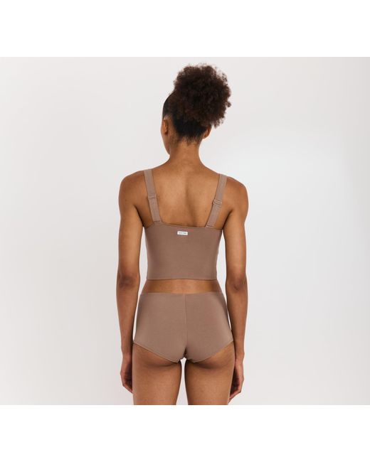 Organic Basics Core Icon Shorty in Brown | Lyst
