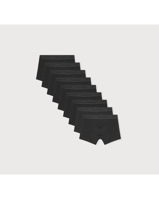 Organic Basics Black Core Trunks 9-Pack for men