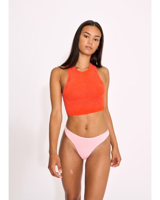 Organic Basics Orange Core Crop Tank Top