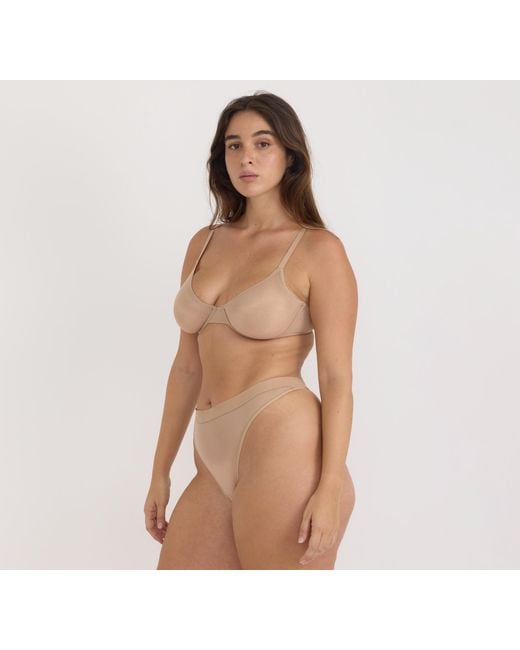 Organic Basics Brown Mesh Thong