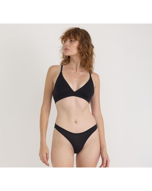 Organic Basics Black Soft Touch Veil Triangle Bralette