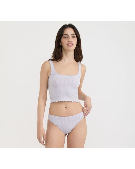 Organic Basics White Pointelle Cami
