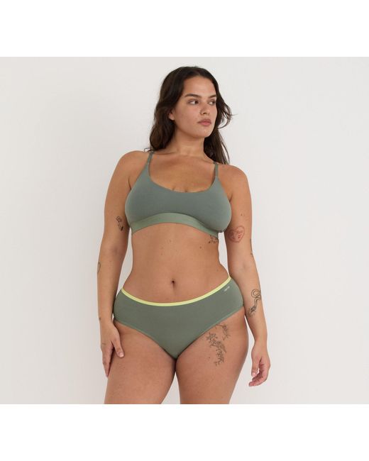 Organic Basics Green Core Open Back Scoop Bralette