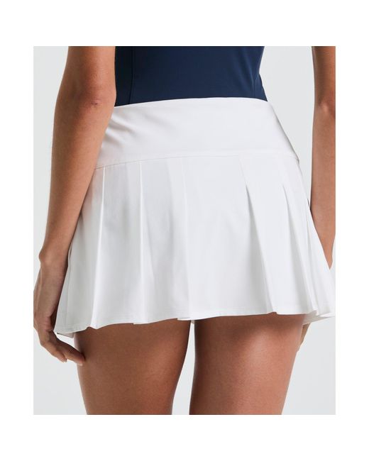 Original Penguin Blue Women's Pleated Tennis Skort In Bright White for men