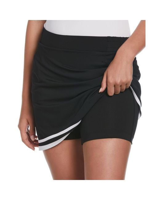 Original Penguin Black Women's Essential Colour Block Golf Skort In Caviar for men