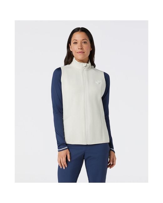 Original Penguin Blue Women's Midweight Golf Vest In Silver Birch Heather for men