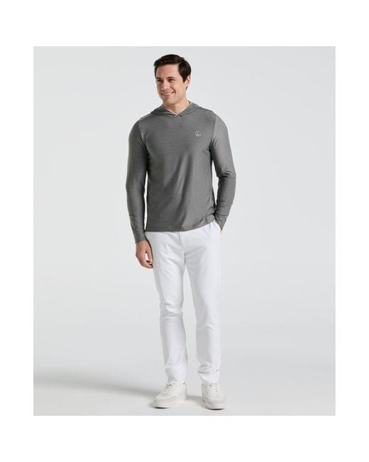 Original Penguin Gray Earl Performance Golf Hoodie In Quiet Grey Heather for men