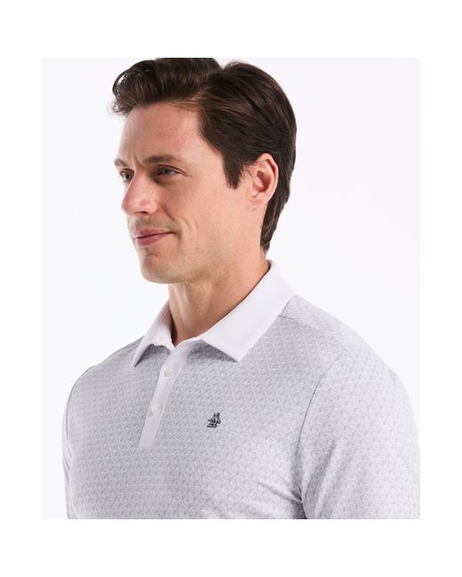 Original Penguin Blue Pete's Tee Time Golf Polo In Bright White for men