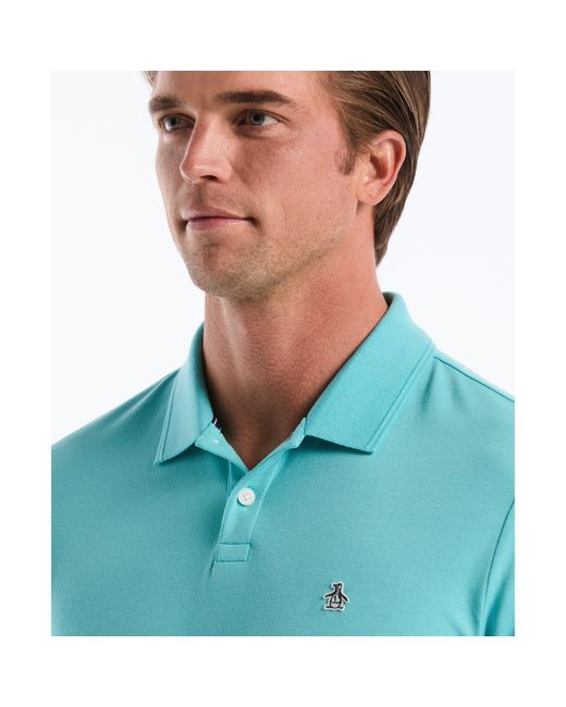 Original Penguin Blue Daddy Pique Polo Shirt In Aquarelle for men