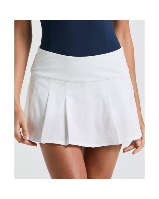 Original Penguin Blue Women's Pleated Tennis Skort In Bright White for men