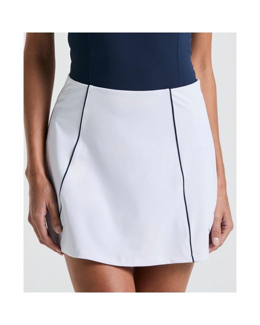 Original Penguin Blue Women's Colour Block Flounce Tennis Skort In Bright White for men