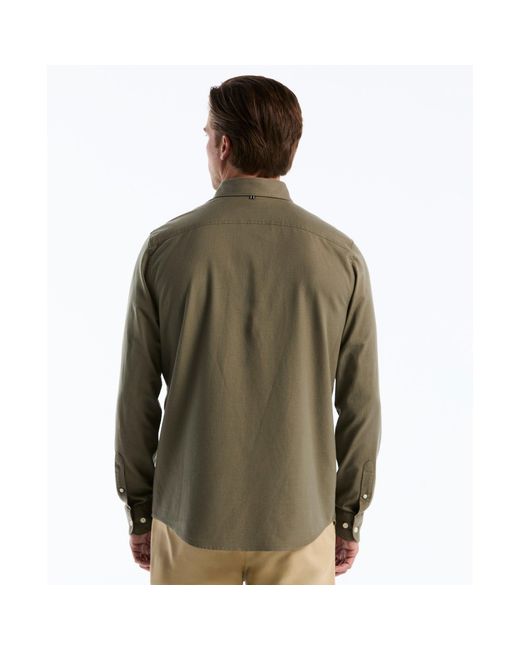 Original Penguin Green Oxford Shirt In Dusty Olive for men