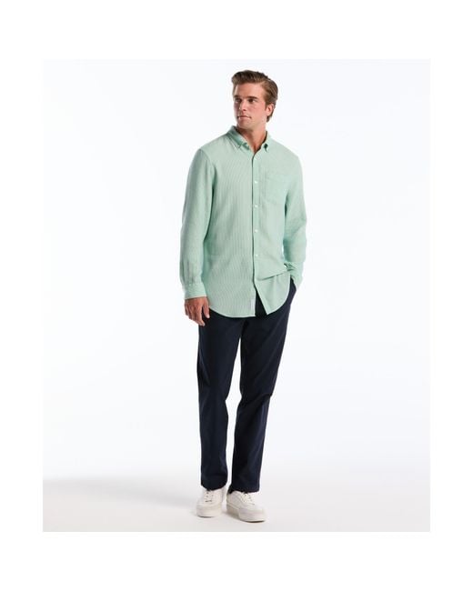 Original Penguin Green Waffle Dobby Shirt In Hemlock for men