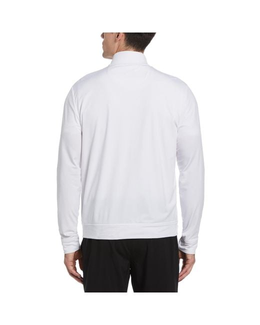 Original Penguin Essential Tennis Track Jacket In Bright White for men