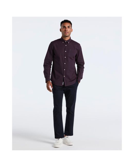 Original Penguin Blue Micro Diamond Print Shirt In Dark Sapphire for men