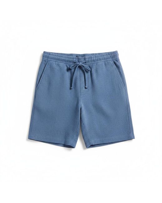Original Penguin Blue Textured Dobby Shorts In Sargasso Sea for men