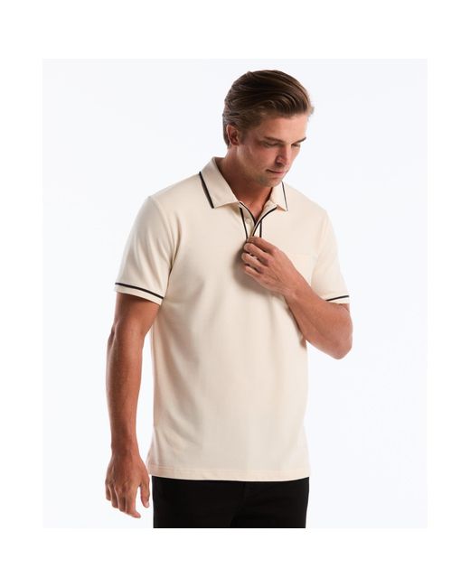Original Penguin White Earl Pique Polo Shirt In Birch for men