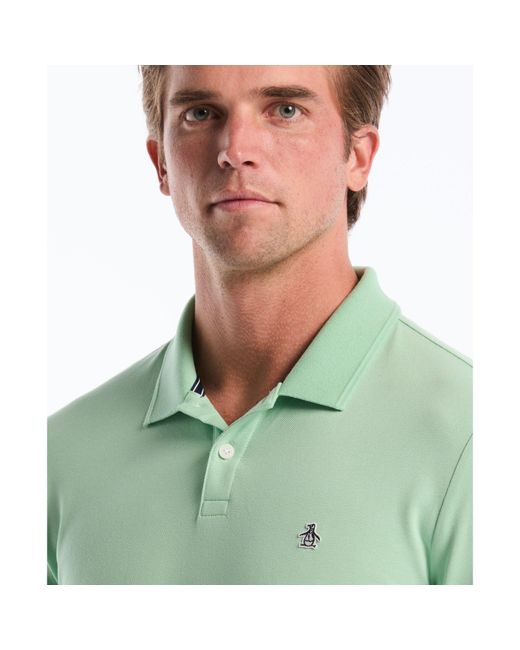 Original Penguin Green Daddy Pique Polo Shirt In Hemlock for men