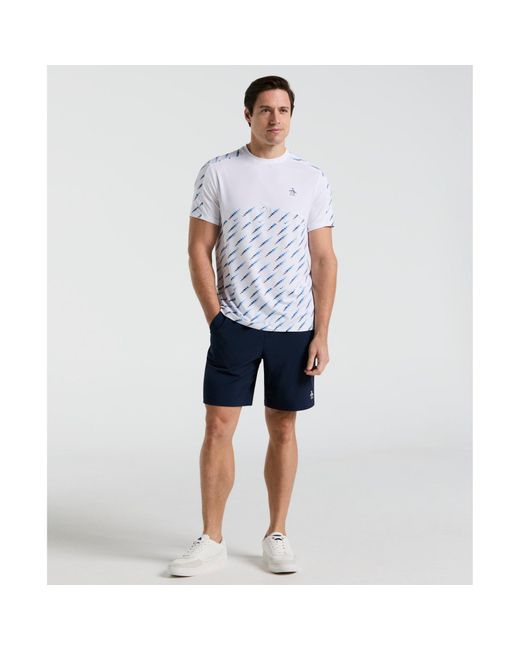 Original Penguin Performance Tennis Ball Block T-shirt In Bright White for men