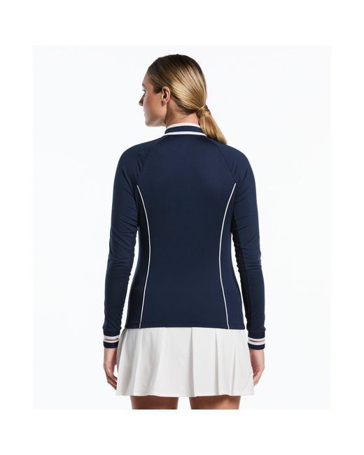 Original Penguin Blue Women's Sun Protection Top In Black Iris for men