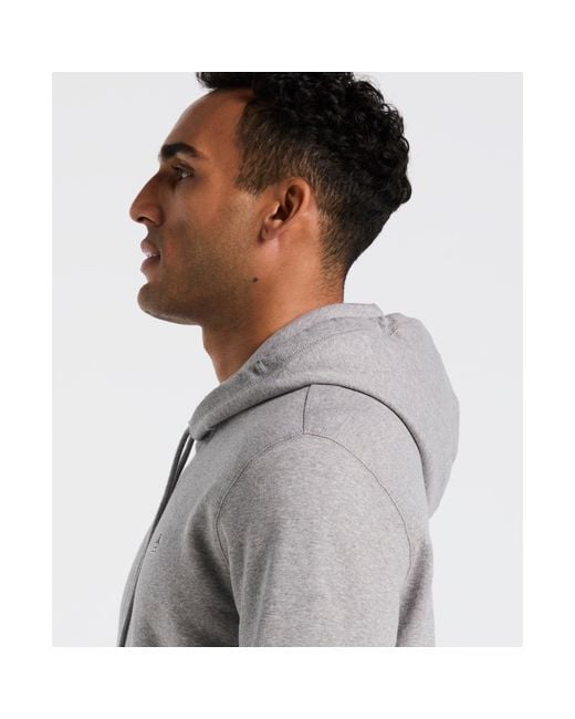 Original Penguin Gray Rain Heather Organic Fleece Hoodie for men