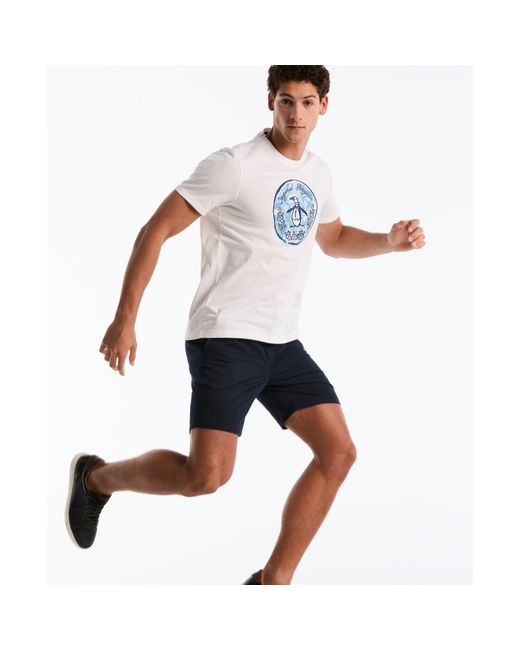 Original Penguin Stamp Logo Graphic T-shirt In Bright White for men
