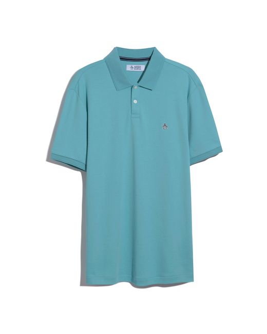 Original Penguin Blue Daddy Pique Polo Shirt In Aquarelle for men