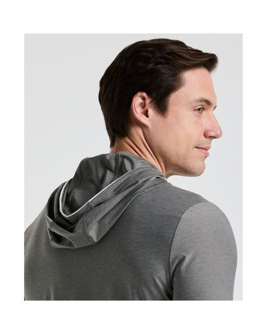 Original Penguin Gray Earl Performance Golf Hoodie In Quiet Grey Heather for men