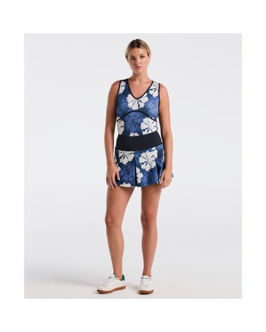 Original Penguin Blue Women's Fuji Floral Tennis Skort In Black Iris for men