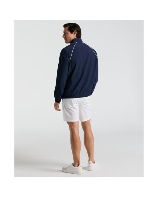 Original Penguin Blue 1/4 Zip Tennis Jacket In Black Iris for men