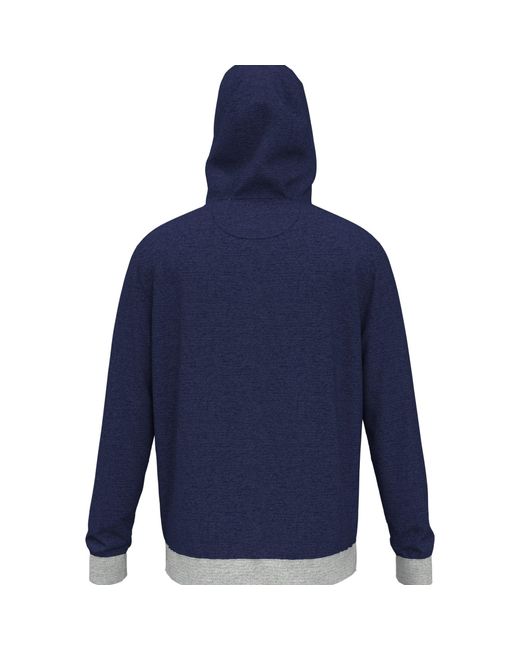 Original Penguin Blue Earl Colour Block Layering Golf Hoodie In Black Iris Bijou Heather for men