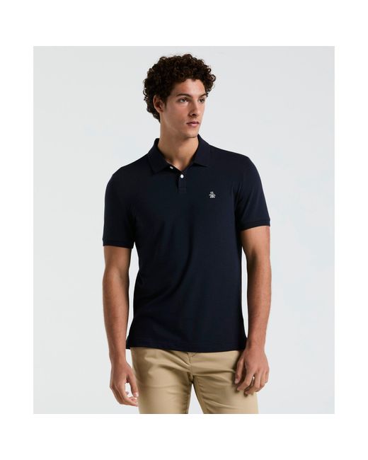 Original Penguin Blue Daddy Pique Polo Shirt In Dark Sapphire for men
