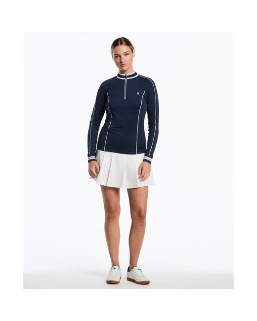 Original Penguin Blue Women's Sun Protection Top In Black Iris for men