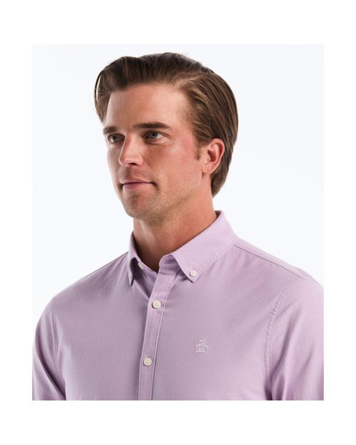 Original Penguin Purple Oxford Shirt In Lavendula for men