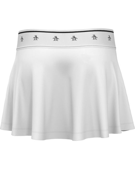 Original Penguin Women's 13" Essential Pete Elastic Waistband Tennis Skort In Bright White