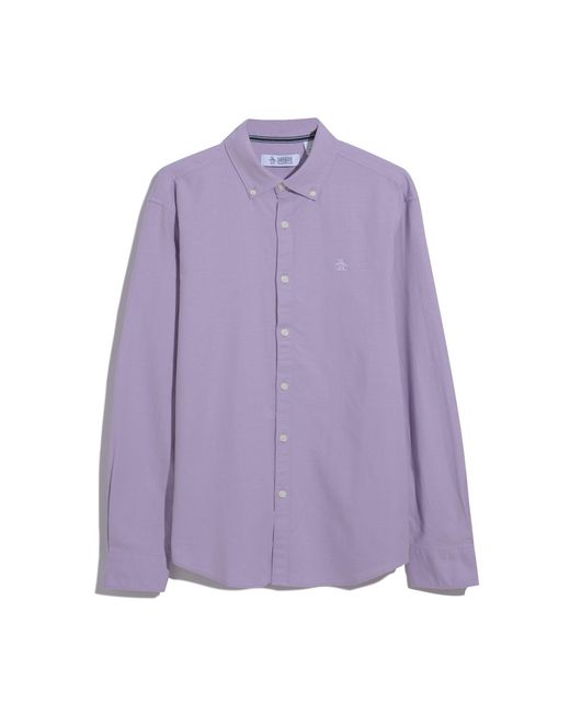 Original Penguin Purple Oxford Shirt In Lavendula for men