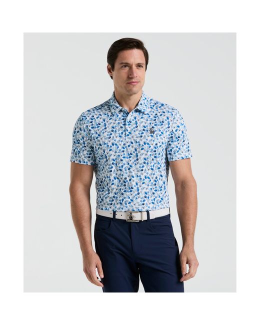 Original Penguin Blue Pete's Coconut Caddy Golf Polo Shirt In Bright White for men