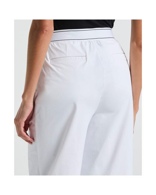 Original Penguin Blue Women's Relaxed Golf Trousers With Elastic Waistband In Bright White for men
